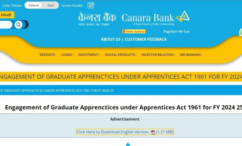 Canara bank Notification for apprentice posts, vacancies for 3000 Candidates (Sources: INDIA TODAY)