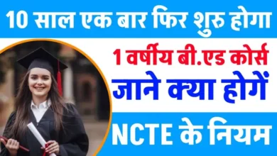 One Year B.Ed Course NCTE Regulations