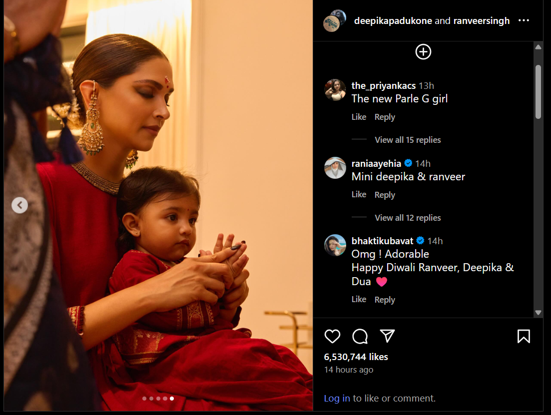 Ranveer Deepika Baby की पहली फोटो ने दिवाली पर फैंस का दिल जीता