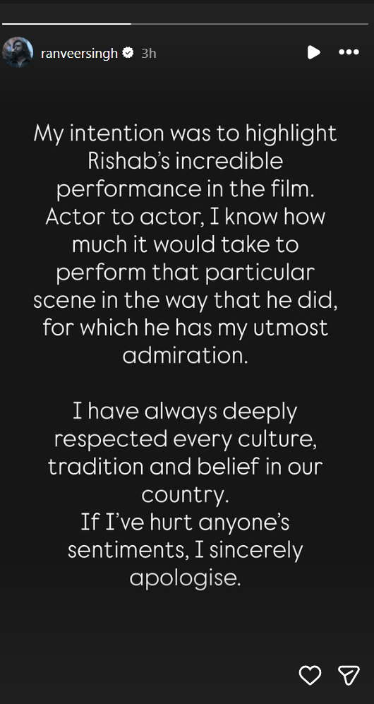 ranveer singh kantara controversy