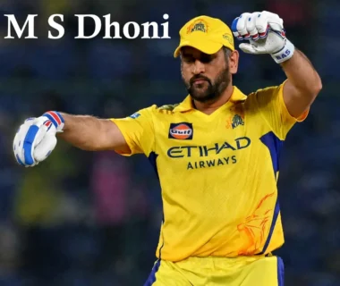 IPL 2026 MS Dhoni in Chennai Super Kings jersey playing a cricket shot