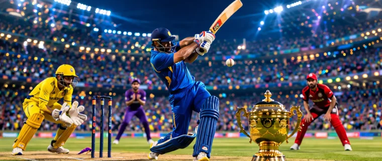 IPL 2026 मैच के दौरान बल्लेबाज शॉट खेलते हुए