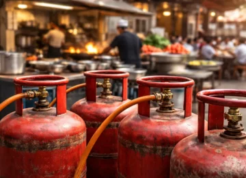 कमर्शियल LPG सिलेंडर रेस्टोरेंट किचन में उपयोग