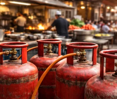 कमर्शियल LPG सिलेंडर रेस्टोरेंट किचन में उपयोग