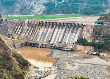 Baglihar Dam on Chenab River in Jammu Kashmir amid Indus Waters Treaty dispute between India and Pakistan