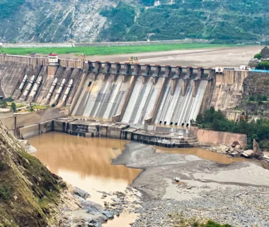Baglihar Dam on Chenab River in Jammu Kashmir amid Indus Waters Treaty dispute between India and Pakistan
