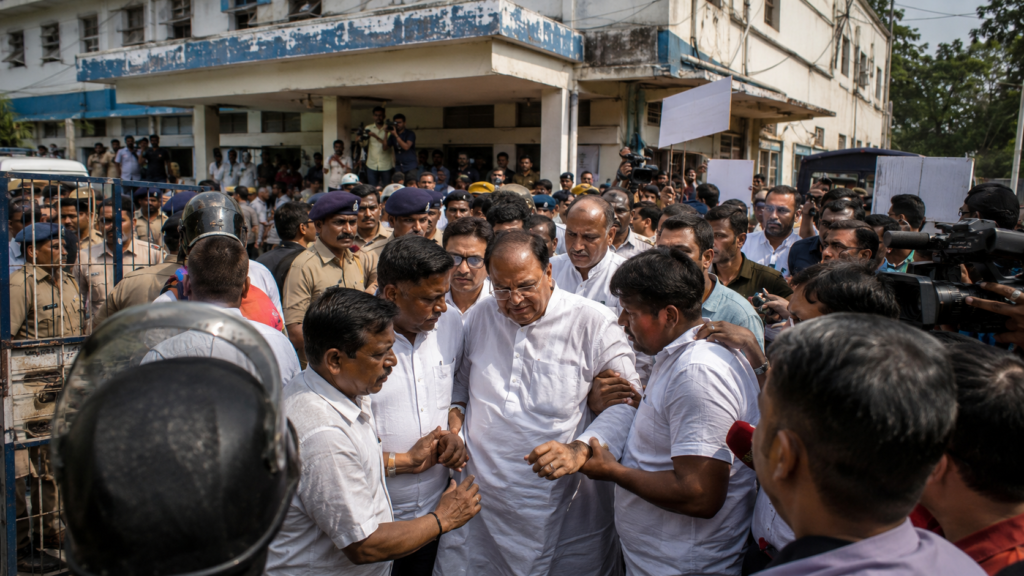 Kalyan Banerjee attack in Hooghly during a political visit in Chanditala, West Bengal