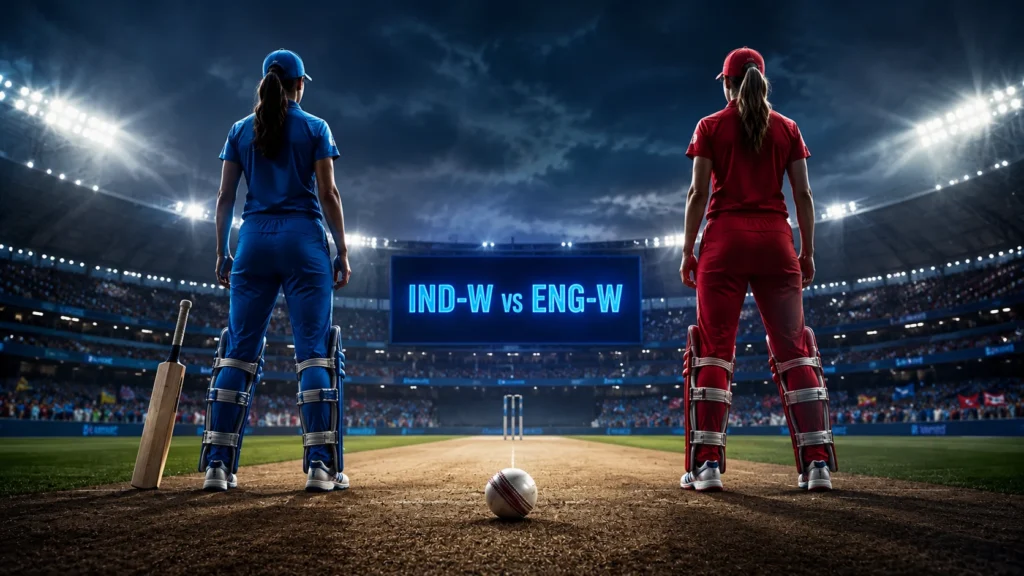 India Women vs England Women players during T20 World Cup warm-up match