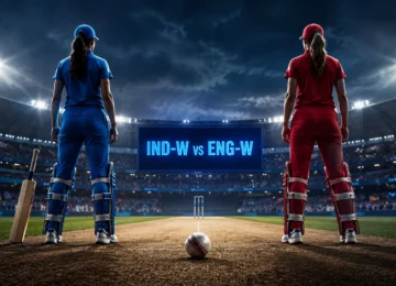 India Women vs England Women players during T20 World Cup warm-up match
