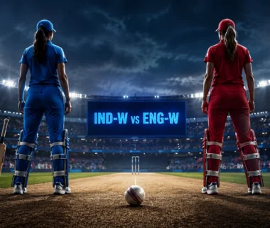 India Women vs England Women players during T20 World Cup warm-up match