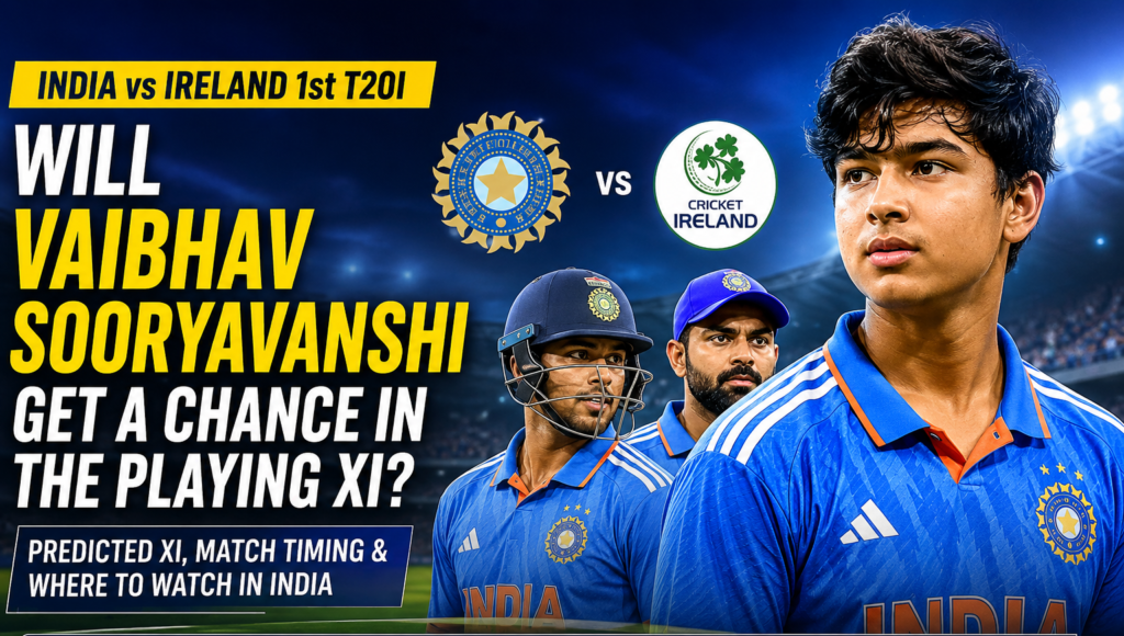 Vaibhav Sooryavanshi ahead of India's 1st T20I against Ireland