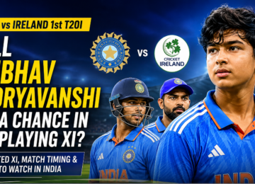 Vaibhav Sooryavanshi ahead of India's 1st T20I against Ireland