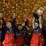 RCB VS GT Final: Virat Kohli celebrates after Royal Challengers Bengaluru defeated Gujarat Titans in the IPL 2026 Final.