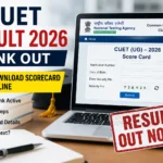 CUET result 2026 scorecard shown on the official NTA portal