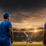 India A and Afghanistan A players during the Tri-Nation A Series match