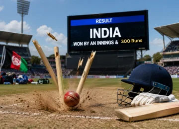 India record Test win over Afghanistan as Manav Suthar celebrates his debut spell