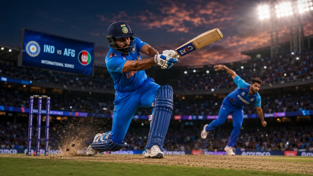 Shubman Gill captaining Team India during the India vs Afghanistan 2026 schedule.