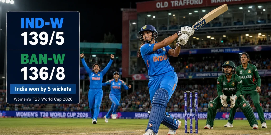 Shafali Verma in the India vs Bangladesh Women’s T20 World Cup 2026 match