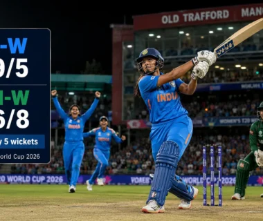 Shafali Verma in the India vs Bangladesh Women’s T20 World Cup 2026 match