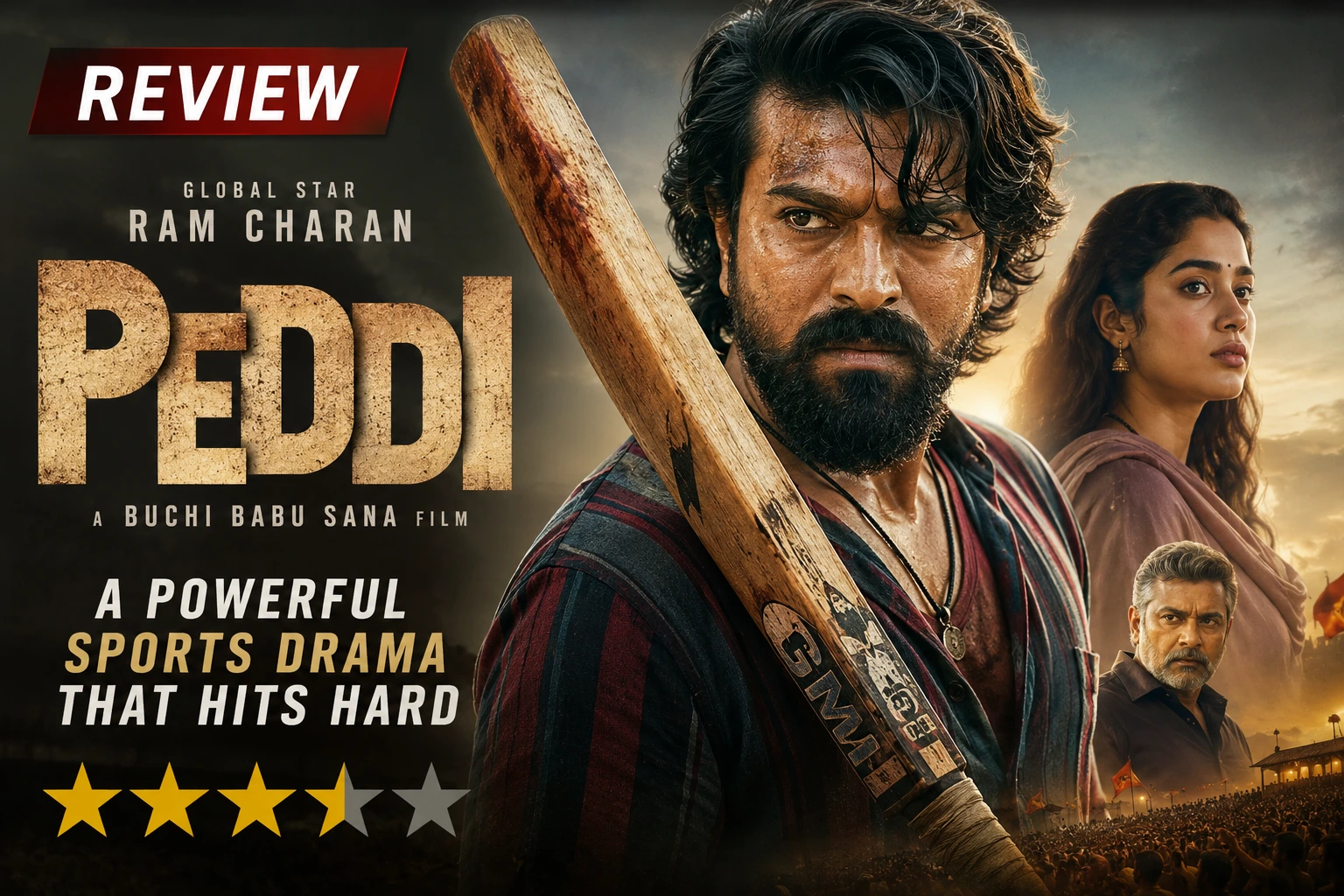 Peddi Review featuring Ram Charan in a key scene