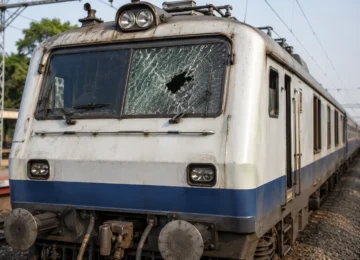 Narkatiaganj Barhni Passenger train stone pelting incident in UP