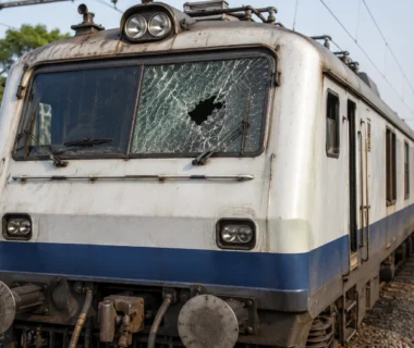 Narkatiaganj Barhni Passenger train stone pelting incident in UP