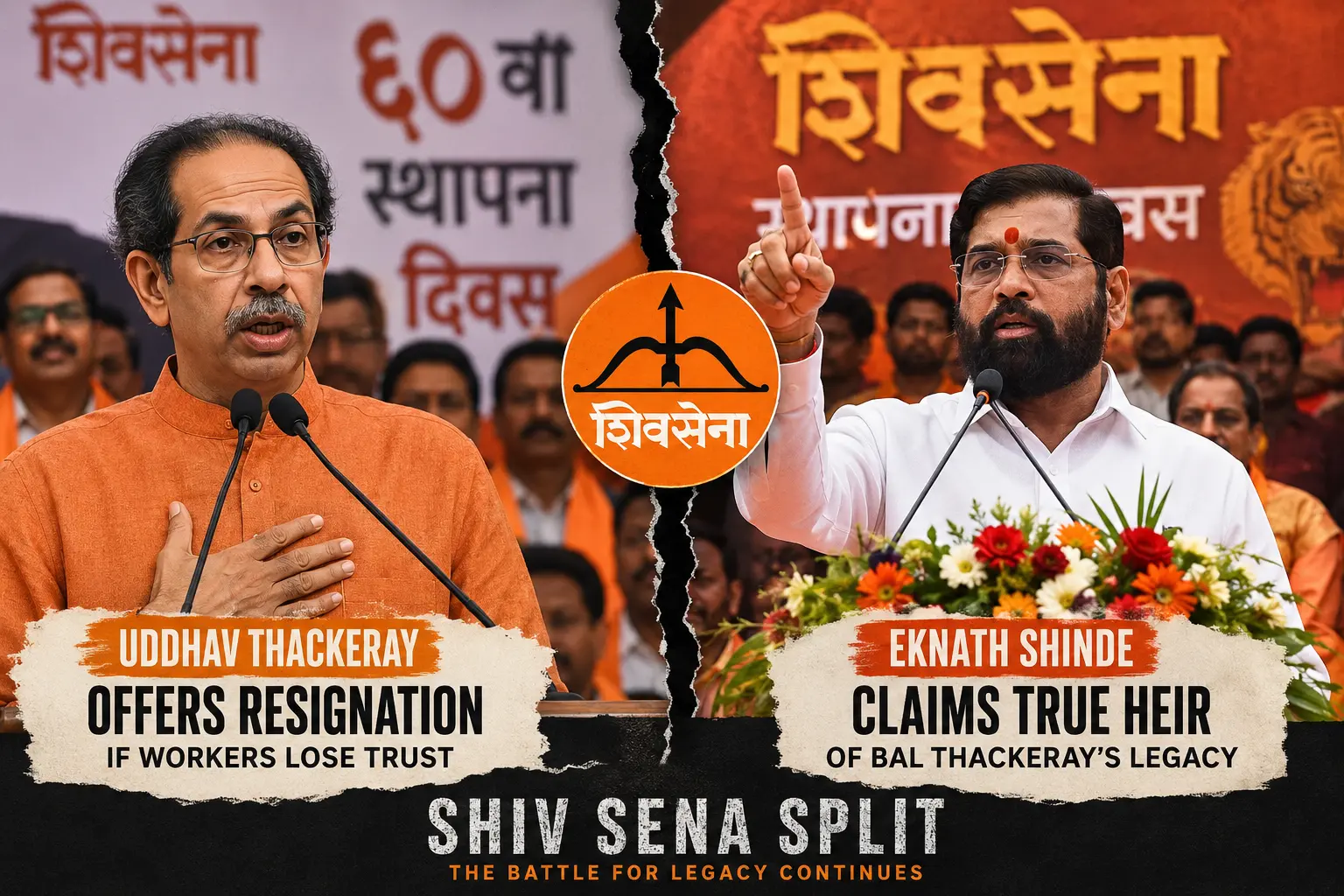 Uddhav Thackeray resignation offer during Shiv Sena foundation day event in Mumbai