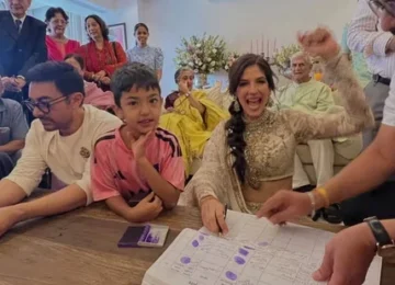 Aamir Khan and Gauri Spratt during their private Mumbai wedding ceremony