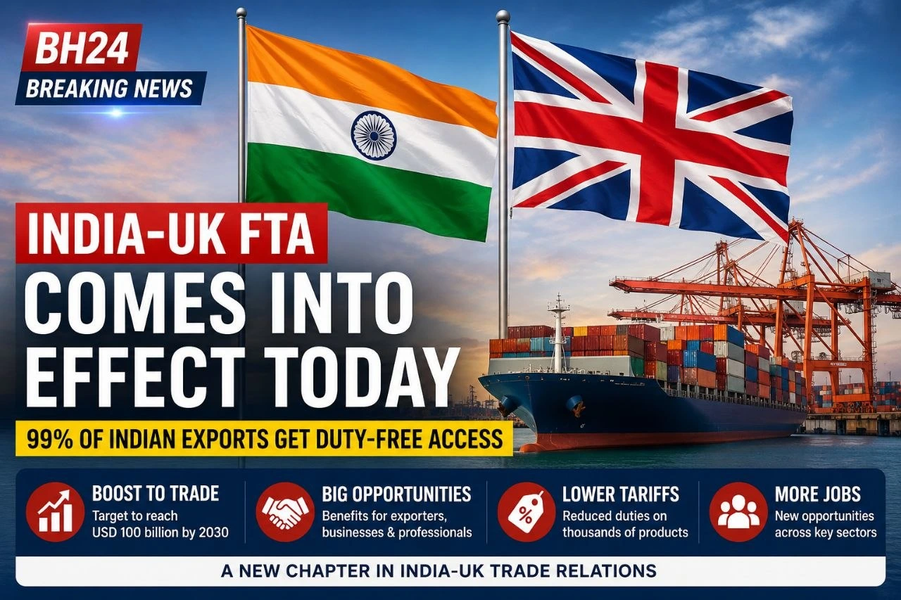 India-UK FTA Comes Into Effect Today: 99% of Indian Exports Get Duty-Free Access
