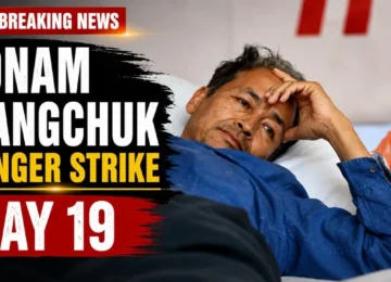 Sonam Wangchuk during his Day 19 hunger strike at Jantar Mantar in New Delhi.