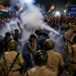Jantar Mantar during CJP Protest Delhi demanding the resignation of the Education Minister.
