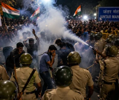 Jantar Mantar during CJP Protest Delhi demanding the resignation of the Education Minister.