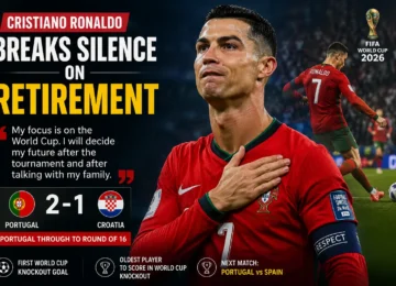 Cristiano Ronaldo retirement speculation after Portugal defeated Croatia in FIFA World Cup 2026