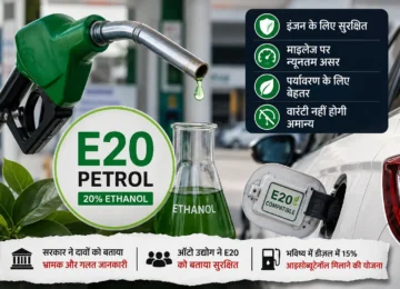 E20 Petrol से जुड़े इथेनॉल ब्लेंडिंग कार्यक्रम का सांकेतिक चित्र।