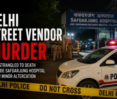 Delhi Police investigate the murder of a street vendor outside Safdarjung Hospital near AIIMS Metro Station after a minor altercation in South Delhi.