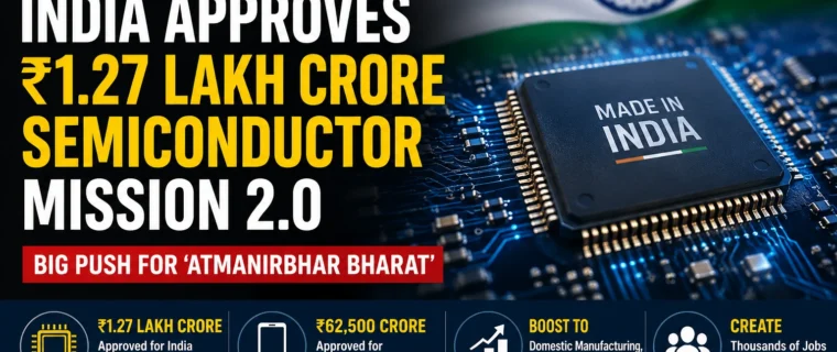 India Approves ₹1.27 Lakh Crore Semiconductor Mission 2.0 to Boost Chip Manufacturing