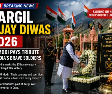 Prime Minister Narendra Modi pays tribute to Indian soldiers on Kargil Vijay Diwas 2026 as the nation marks the 27th anniversary of the Kargil War victory.
