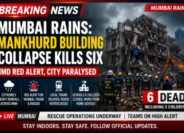 Mumbai rains cause flooding and building collapse in Mankhurd