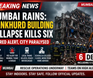 Mumbai rains cause flooding and building collapse in Mankhurd