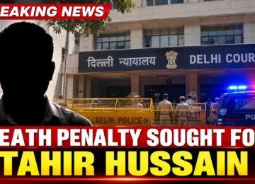 Tahir Hussain appears in court during the sentencing hearing in the Ankit Sharma murder case linked to the 2020 Delhi riots.