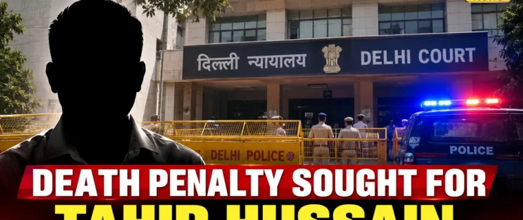 Tahir Hussain appears in court during the sentencing hearing in the Ankit Sharma murder case linked to the 2020 Delhi riots.