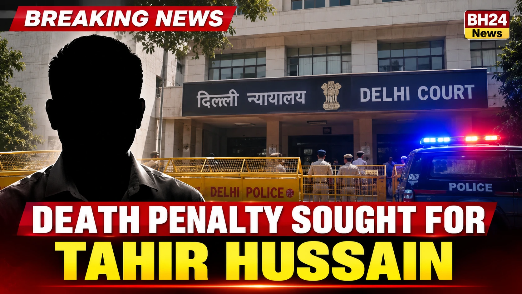 Tahir Hussain appears in court during the sentencing hearing in the Ankit Sharma murder case linked to the 2020 Delhi riots.