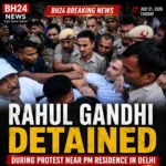 Rahul Gandhi's detention during a Delhi protest sparked a political row as Union Minister Dharmendra Pradhan accused Congress of exploiting students for political gains.