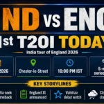 Ind vs Eng 1st T20I 2026 match preview with date, venue, match time, pitch report and key storylines