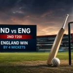 Ind vs Eng 2nd T20 match at Old Trafford where England defeated India by four wickets.