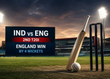 Ind vs Eng 2nd T20 match at Old Trafford where England defeated India by four wickets.