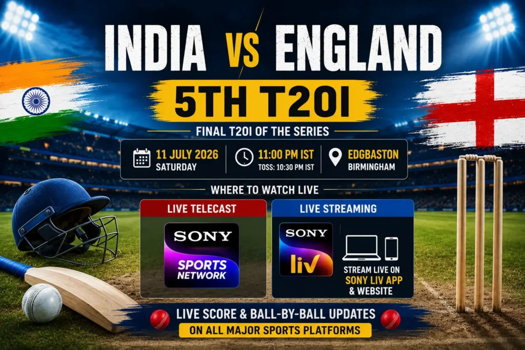 India and England players ahead of the IND vs ENG 5th T20I at Edgbaston, Birmingham.