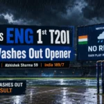 India vs England 1st T20I highlights after rain forces no result