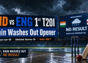 India vs England 1st T20I highlights after rain forces no result