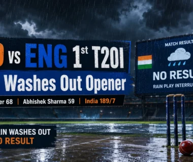 India vs England 1st T20I highlights after rain forces no result